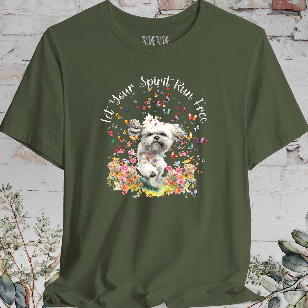Shih Tzu #3 'Let your spirit run free' T shirt