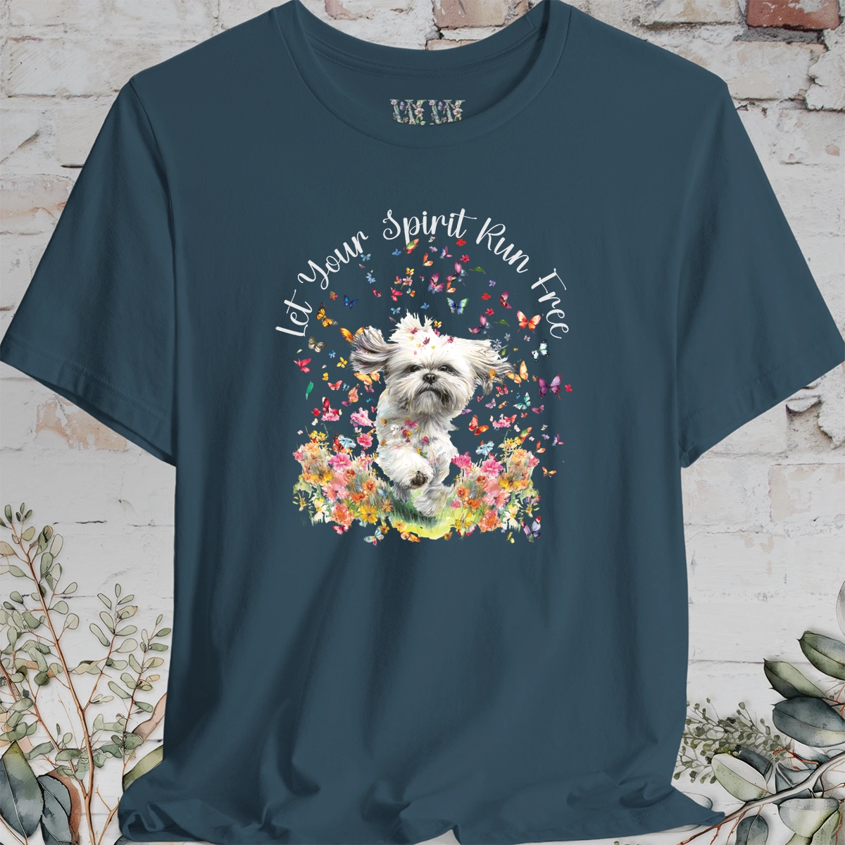 Shih Tzu #3 'Let your spirit run free' T shirt