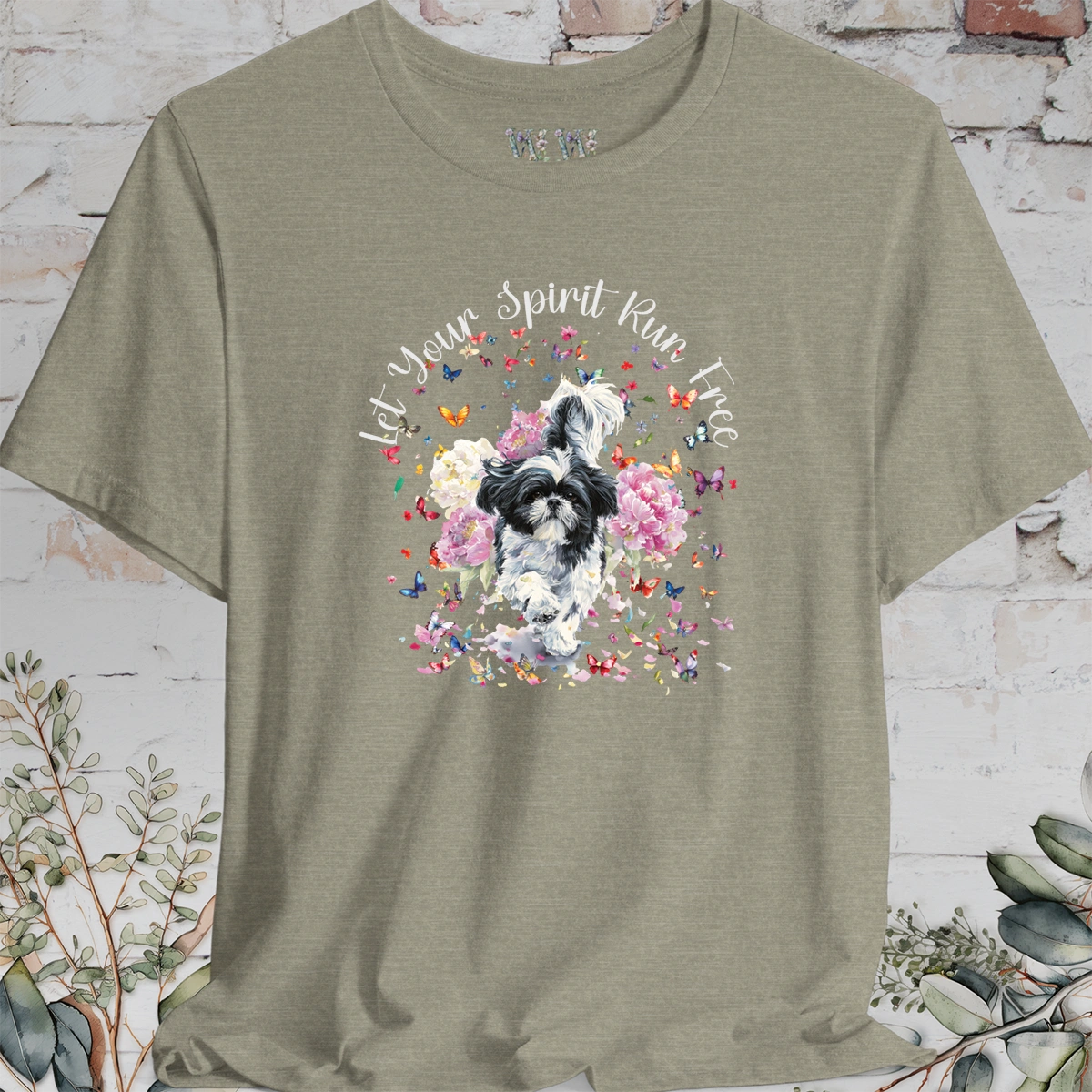Shih Tzu #4 'Let your spirit run free' T shirt
