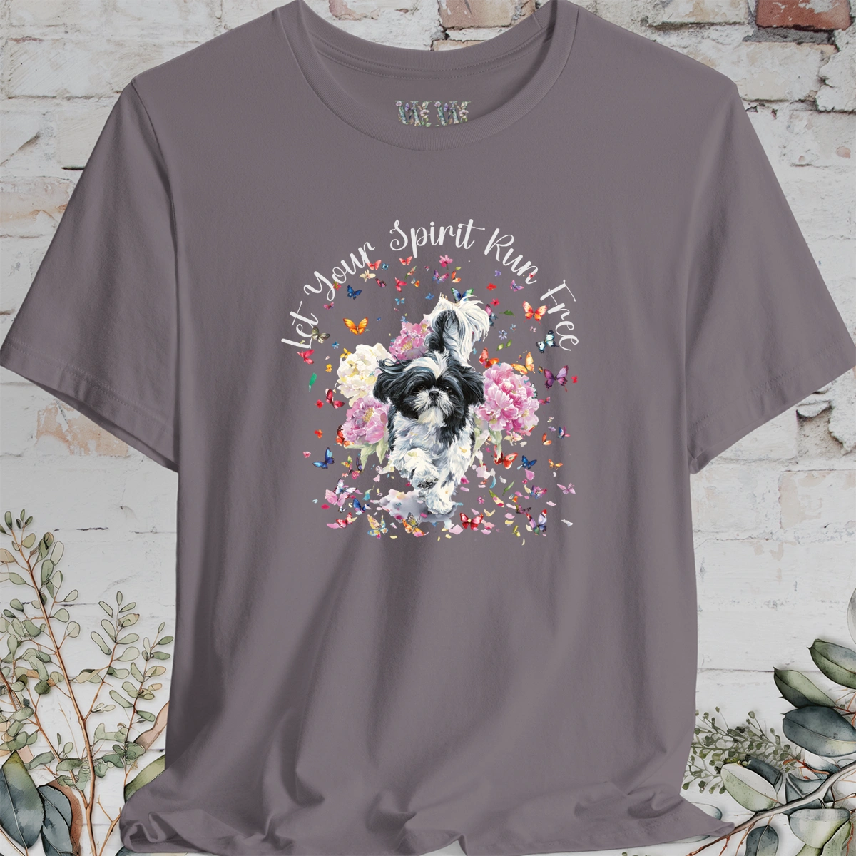 Shih Tzu #4 'Let your spirit run free' T shirt