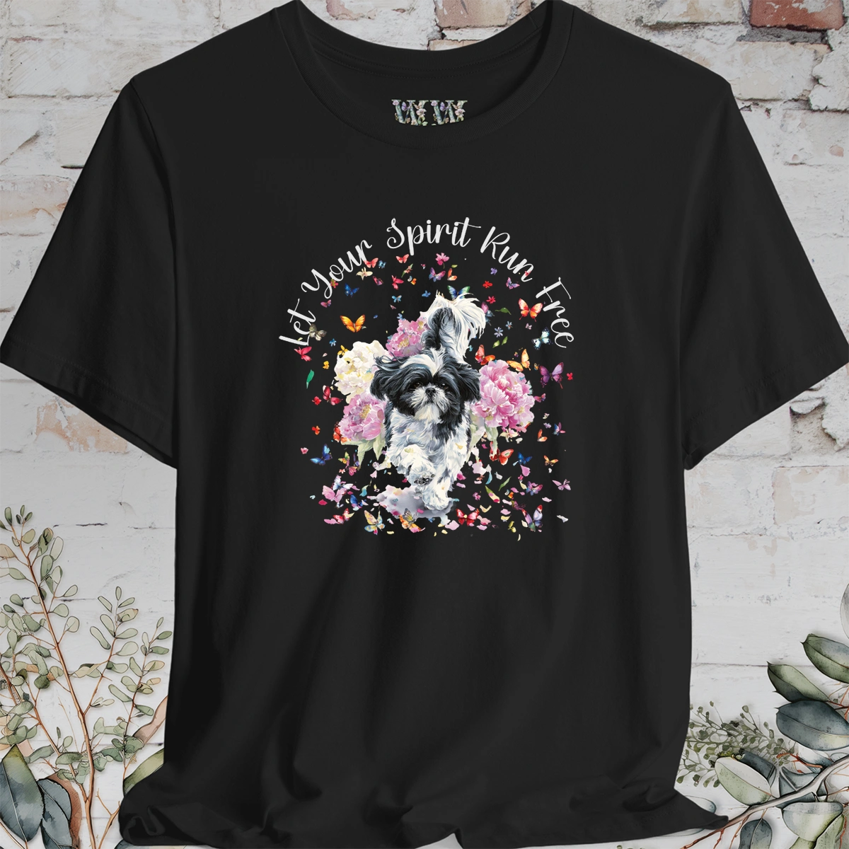 Shih Tzu #4 'Let your spirit run free' T shirt