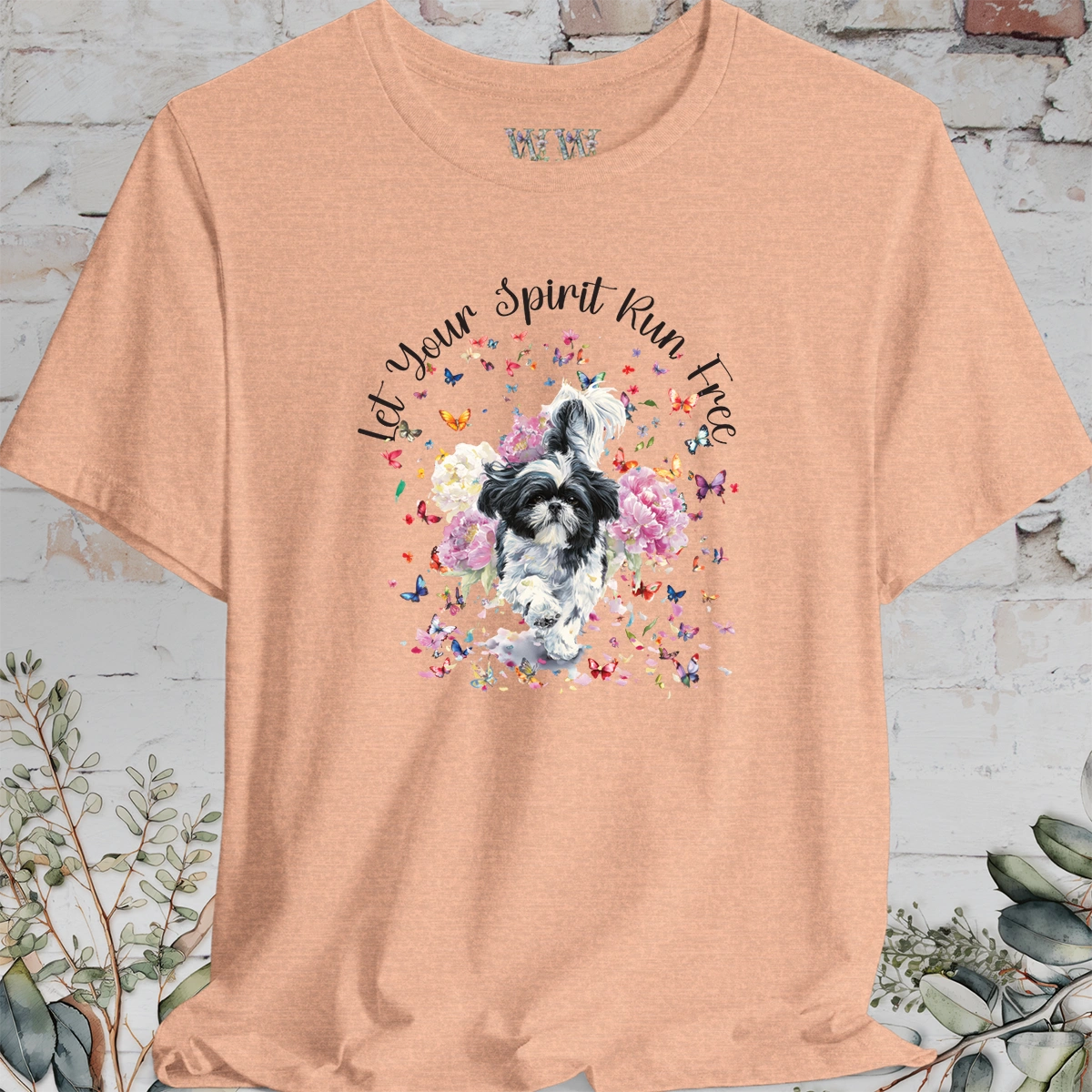 Shih Tzu #4 'Let your spirit run free' T shirt