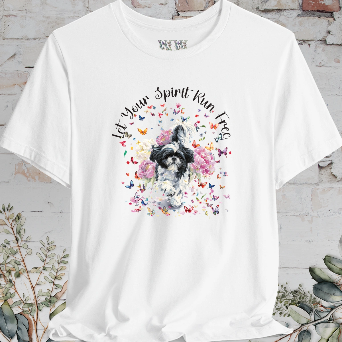 Shih Tzu #4 'Let your spirit run free' T shirt