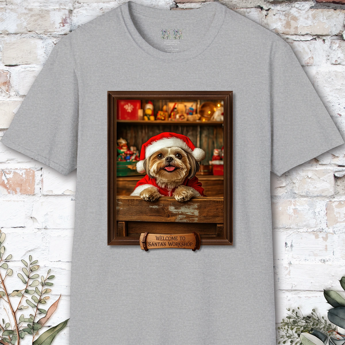 Shih Tzu #1 Santa's Workshop Unisex T shirt