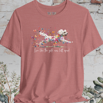 Shihpoo "Live like the gate was left open" T shirt