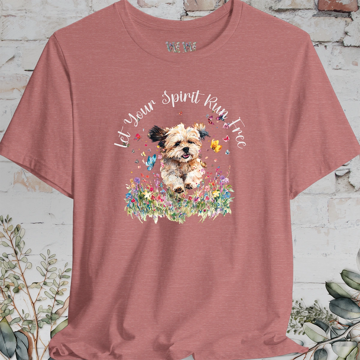 Shihpoo 'Let your spirit run free' T shirt