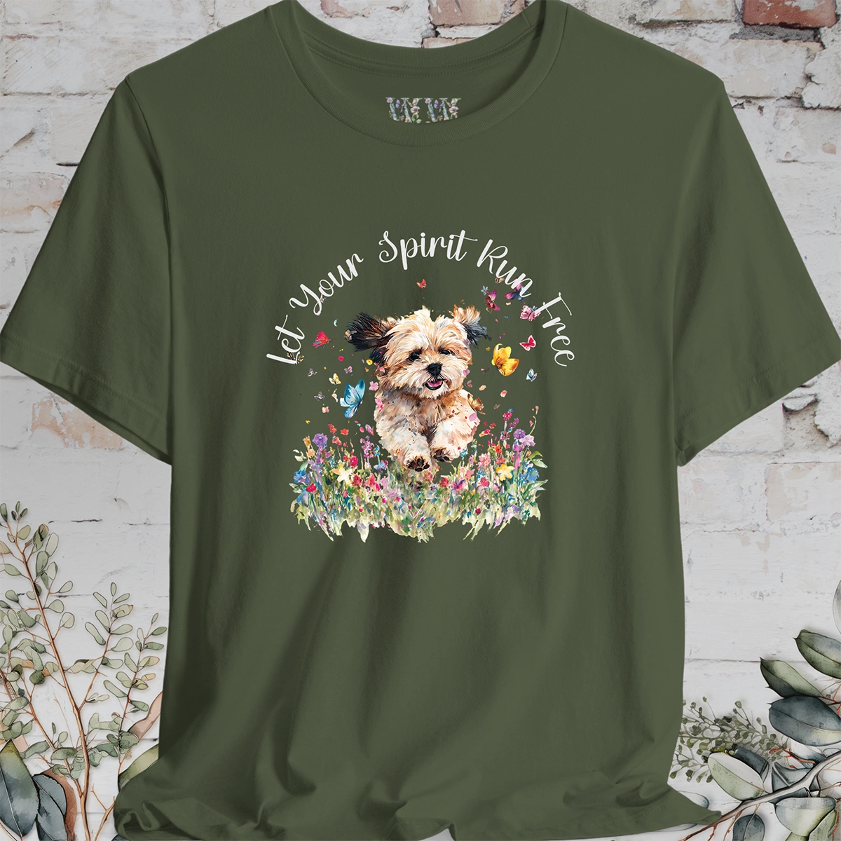 Shihpoo 'Let your spirit run free' T shirt