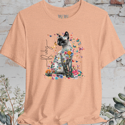 Siamese Cat #2 Floral Personalized T shirt
