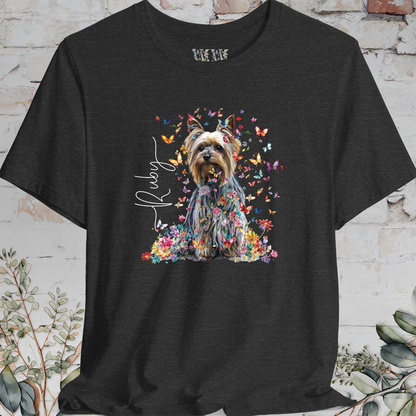 Silky Terrier #1 Floral Butterfly T shirt