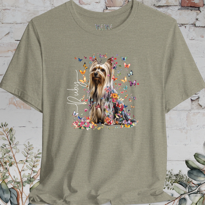 Silky Terrier #2 Floral Butterfly T shirt