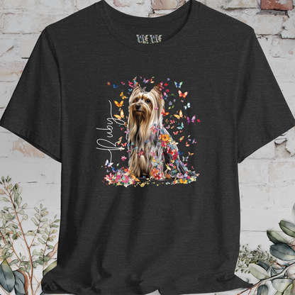 Silky Terrier #2 Floral Butterfly T shirt