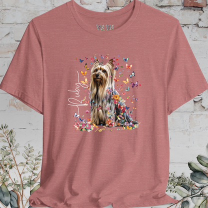 Silky Terrier #2 Floral Butterfly T shirt