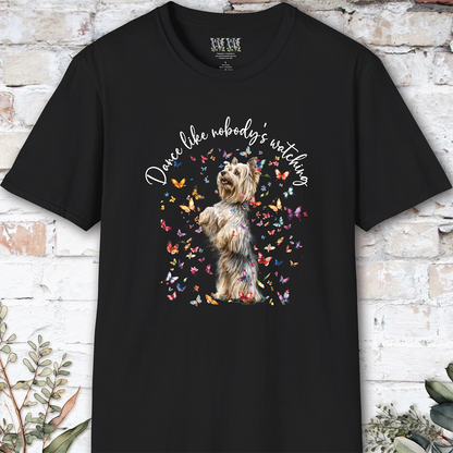 Silky Terrier #1 "Dance like nobody's watching" unisex T shirt