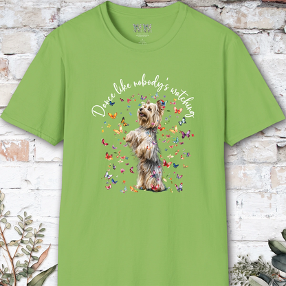 Silky Terrier #1 "Dance like nobody's watching" unisex T shirt