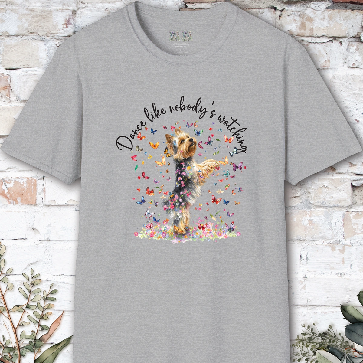 Silky Terrier #2 "Dance like nobody's watching" unisex T shirt