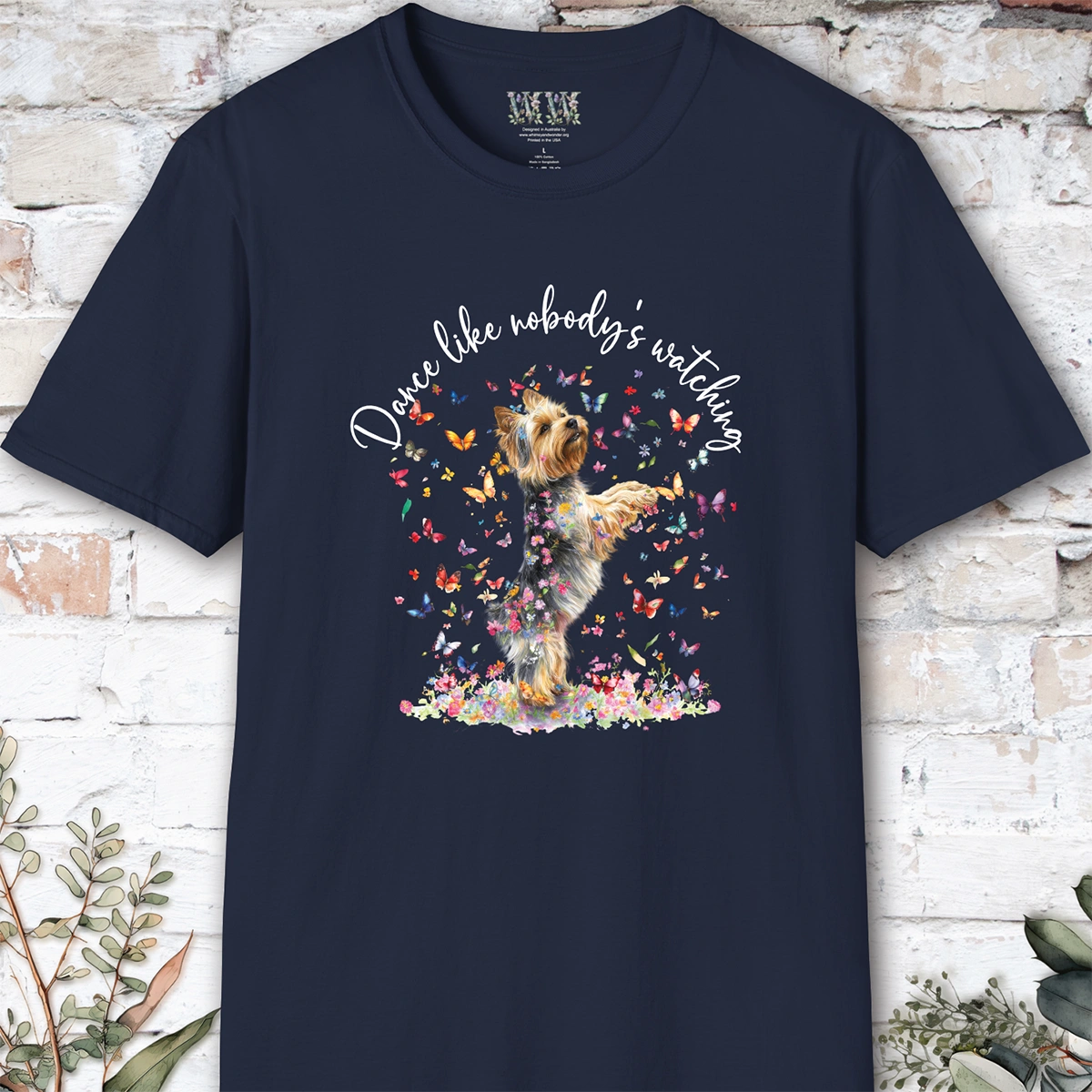 Silky Terrier #2 "Dance like nobody's watching" unisex T shirt