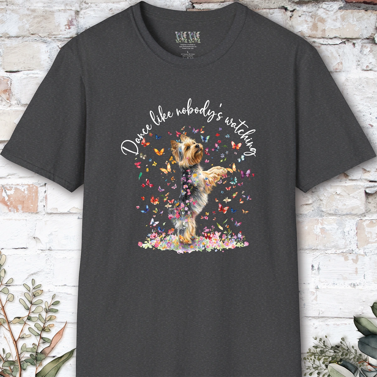 Silky Terrier #2 "Dance like nobody's watching" unisex T shirt