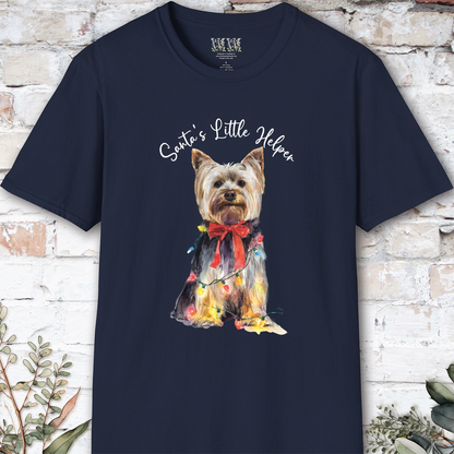 Silky Terrier Santa's little helper. unisex T shirt