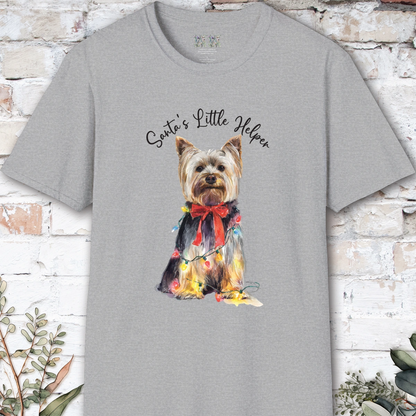 Silky Terrier Santa's little helper. unisex T shirt