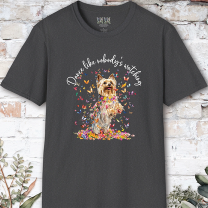 Silky Terrier #3 "Dance like nobody's watching" unisex T shirt