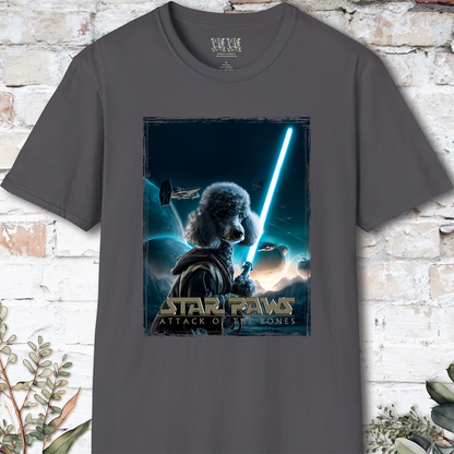 Silver Poodle Star Paws Unisex T shirt