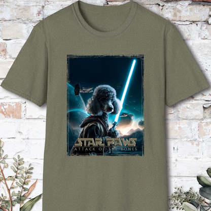 Silver Poodle Star Paws Unisex T shirt