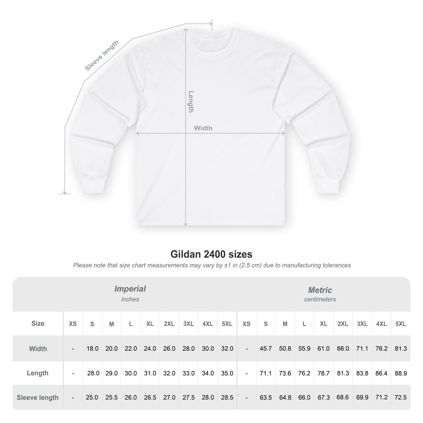 LONG SLEEVE TEE - Any of our Designs