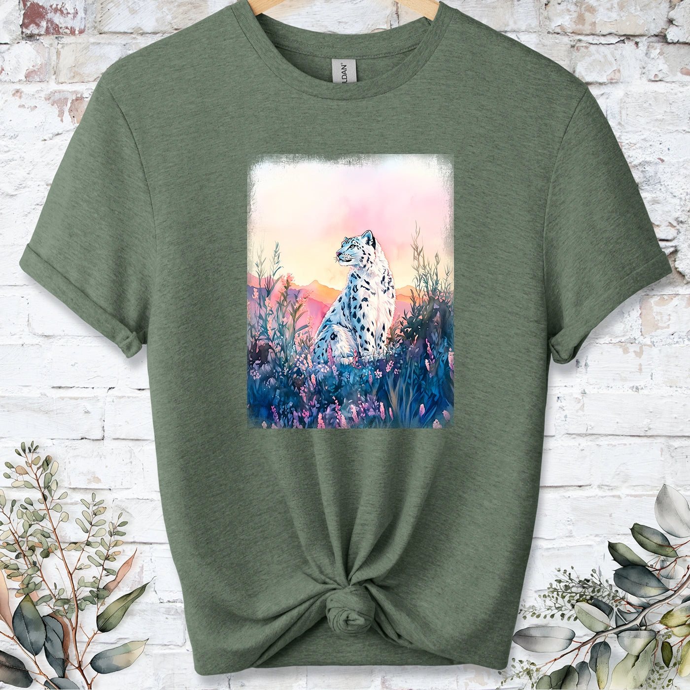 Snow Leopard #7 Unisex T shirt