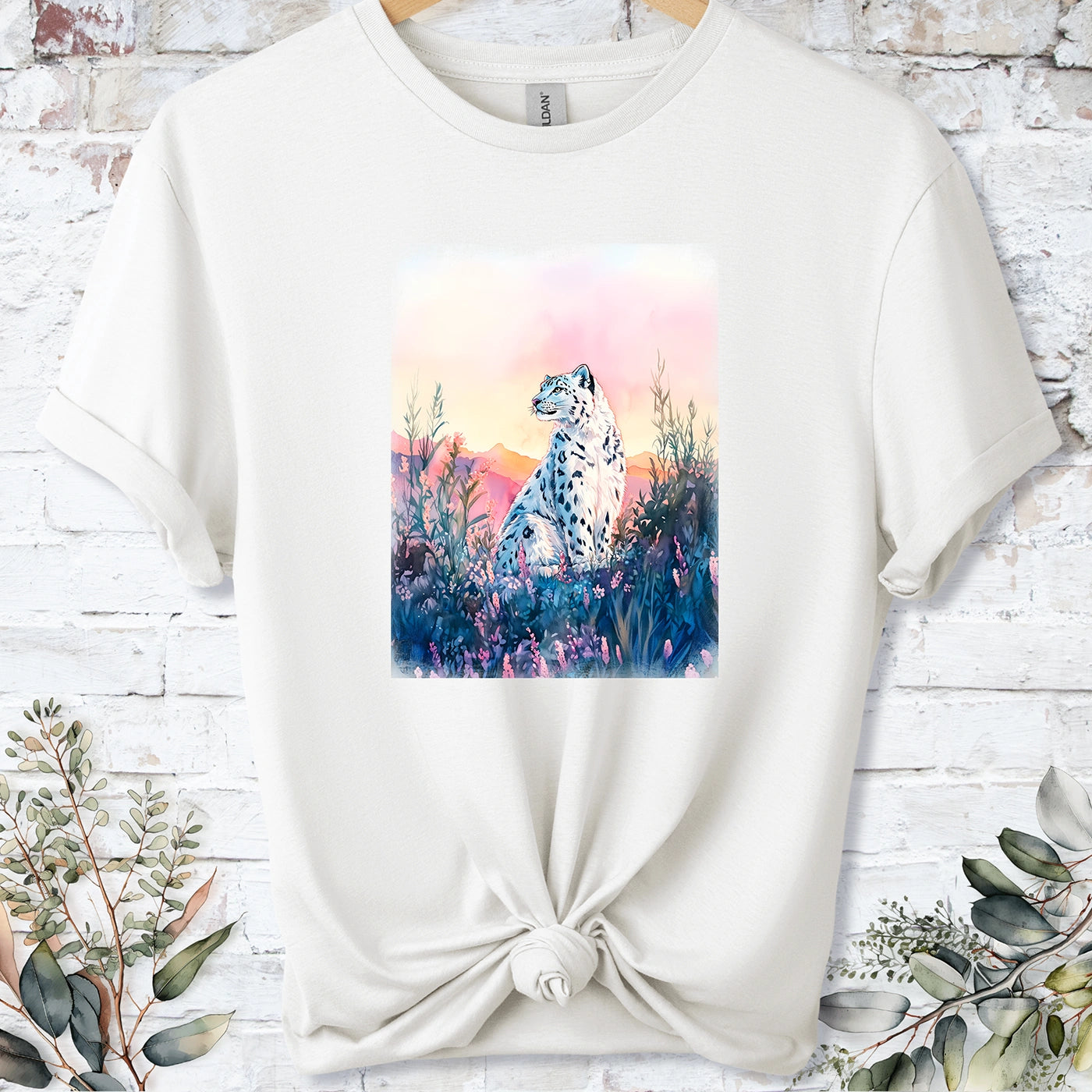 Snow Leopard #7 Unisex T shirt
