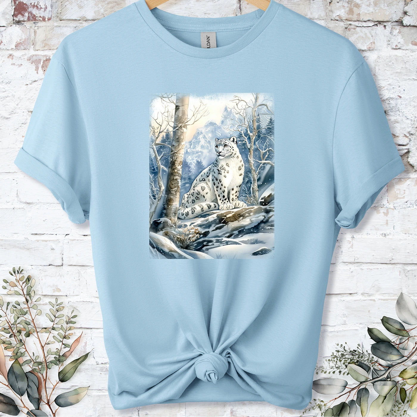 Snow Leopard #8 Unisex T shirt