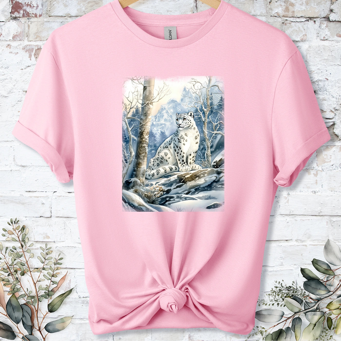 Snow Leopard #8 Unisex T shirt