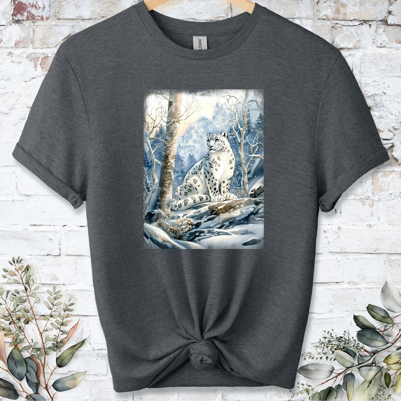 Snow Leopard #8 Unisex T shirt