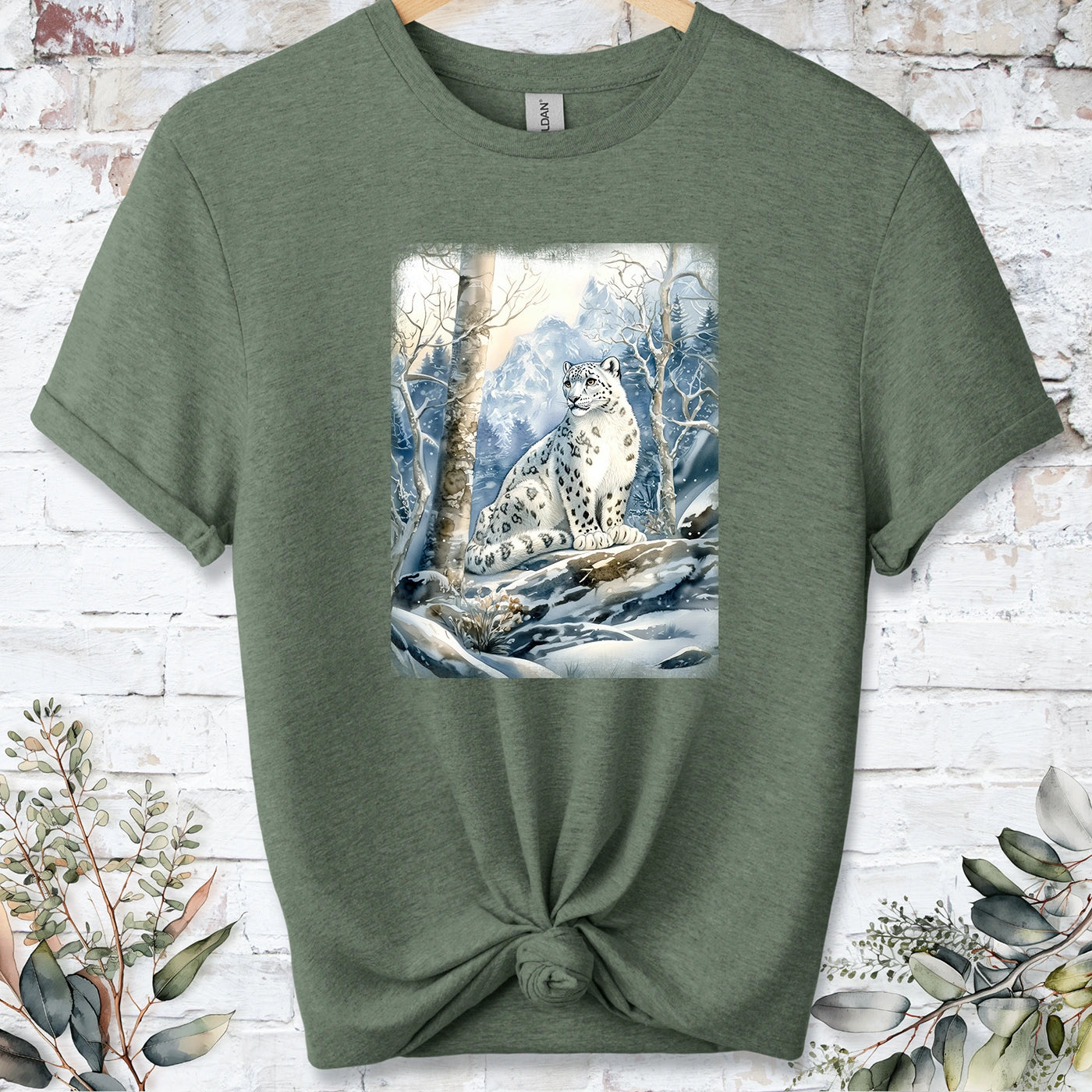 Snow Leopard #8 Unisex T shirt