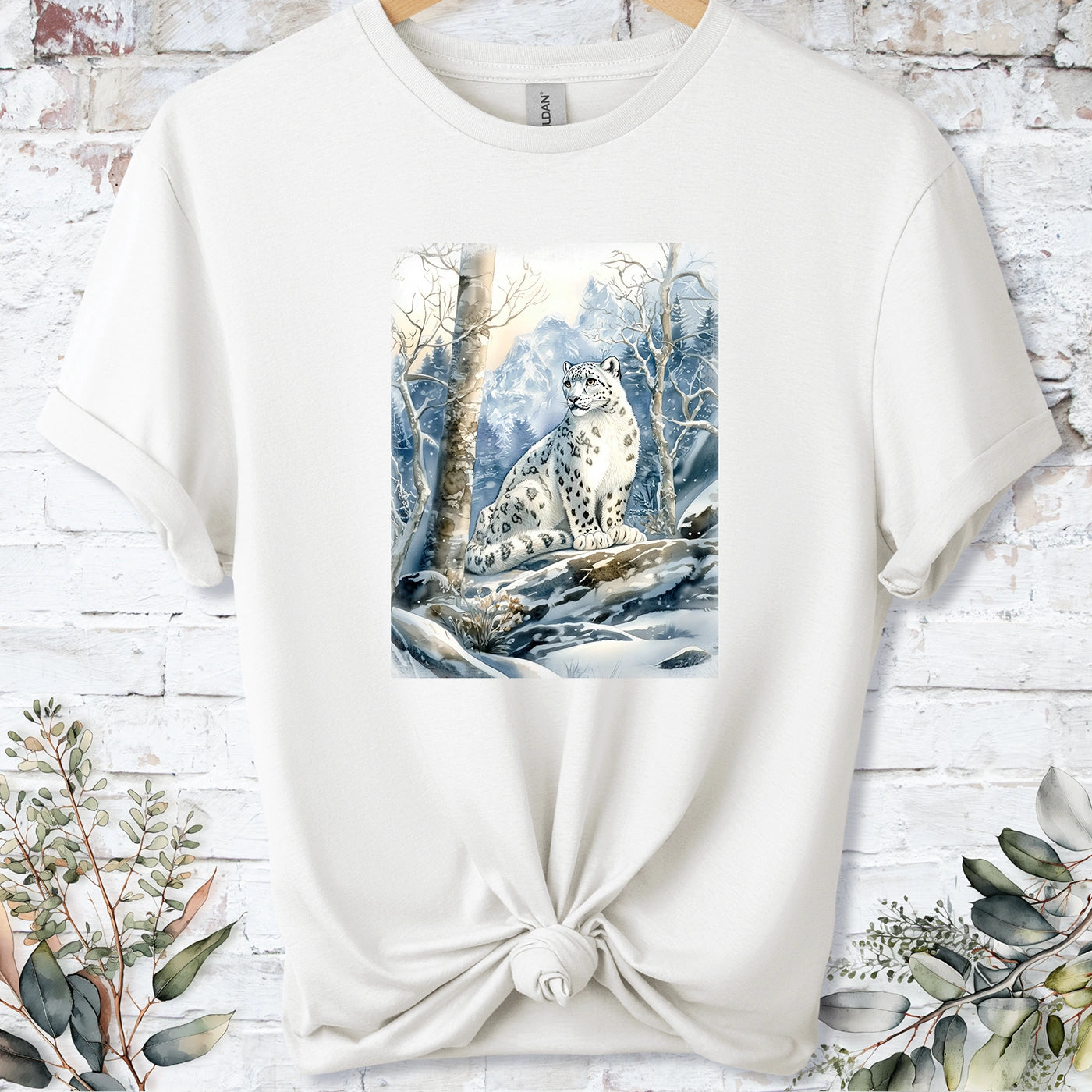 Snow Leopard #8 Unisex T shirt