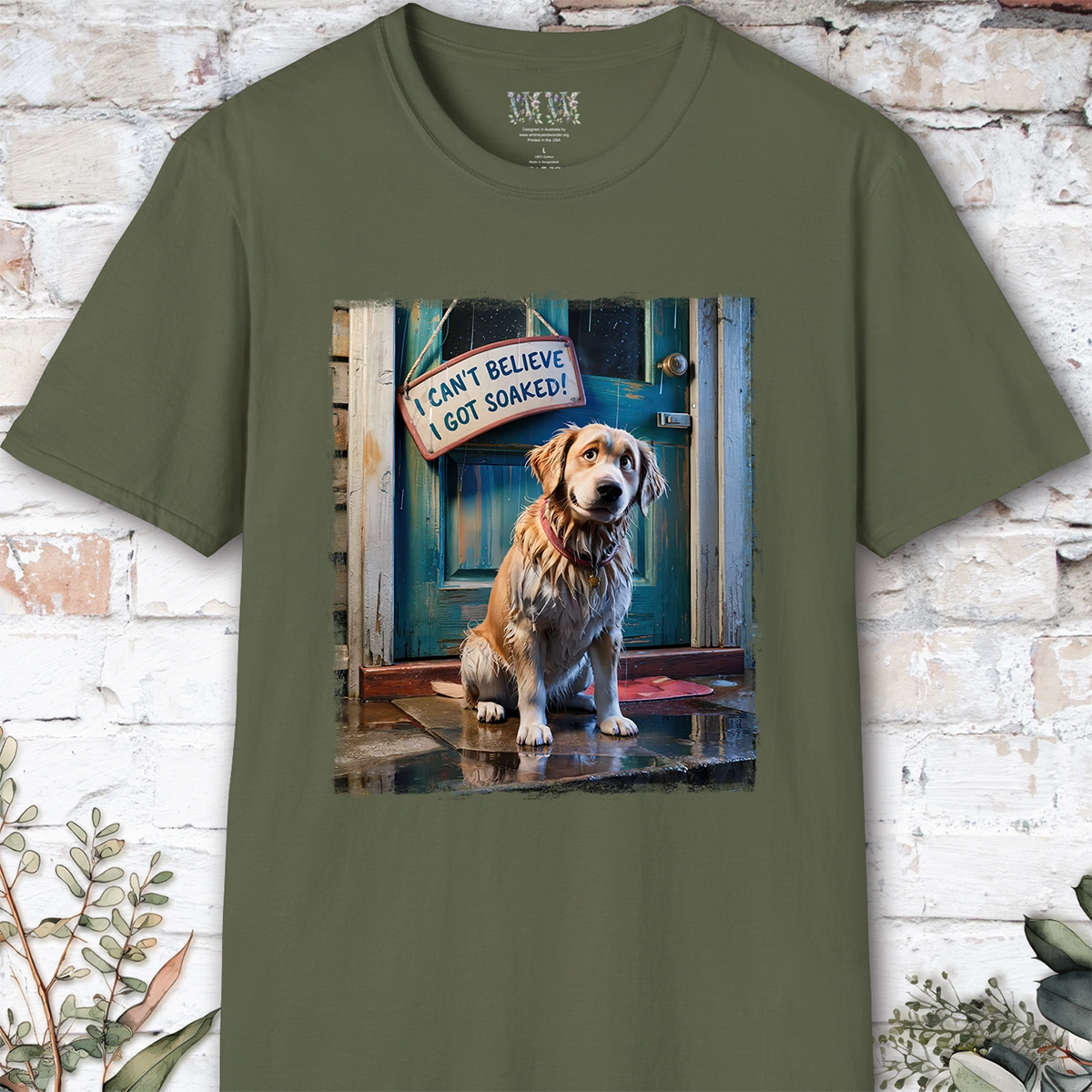 I Can't Believer I Got Soaked, Golden Retriever unisex T shirt