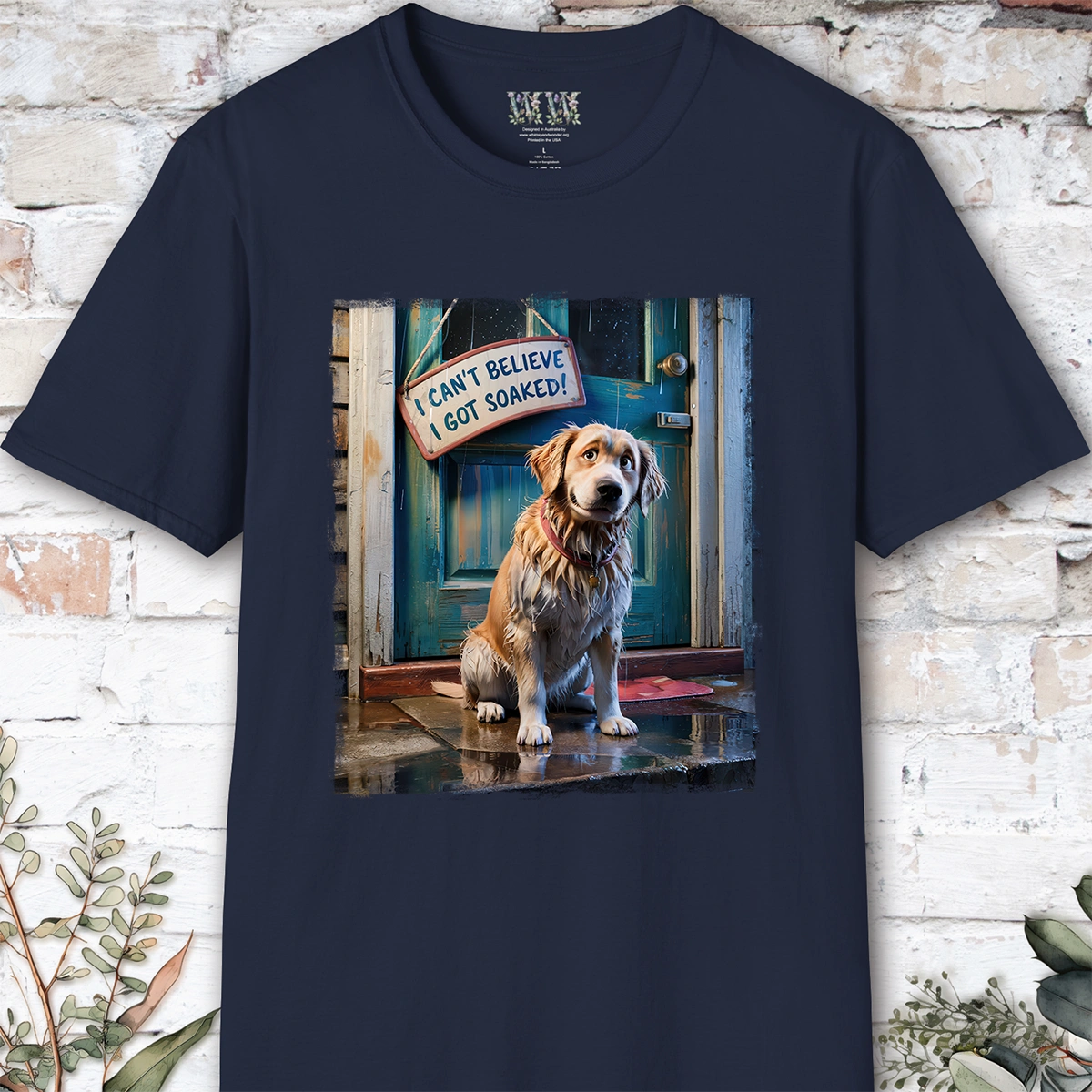 I Can't Believer I Got Soaked, Golden Retriever unisex T shirt