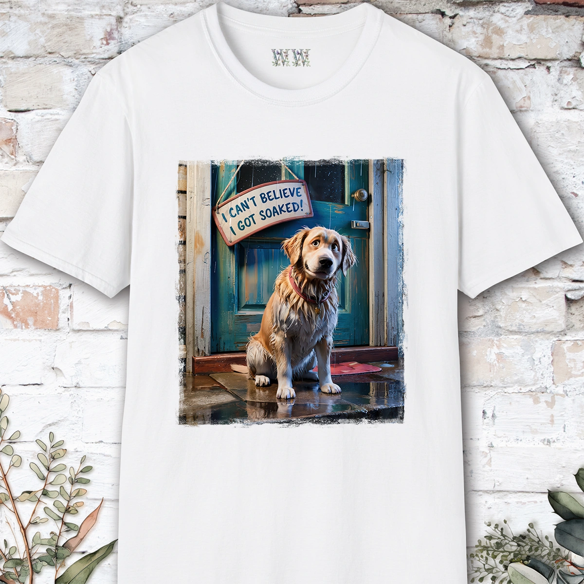 I Can't Believer I Got Soaked, Golden Retriever unisex T shirt
