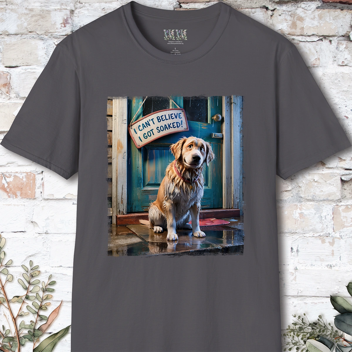 I Can't Believer I Got Soaked, Golden Retriever unisex T shirt
