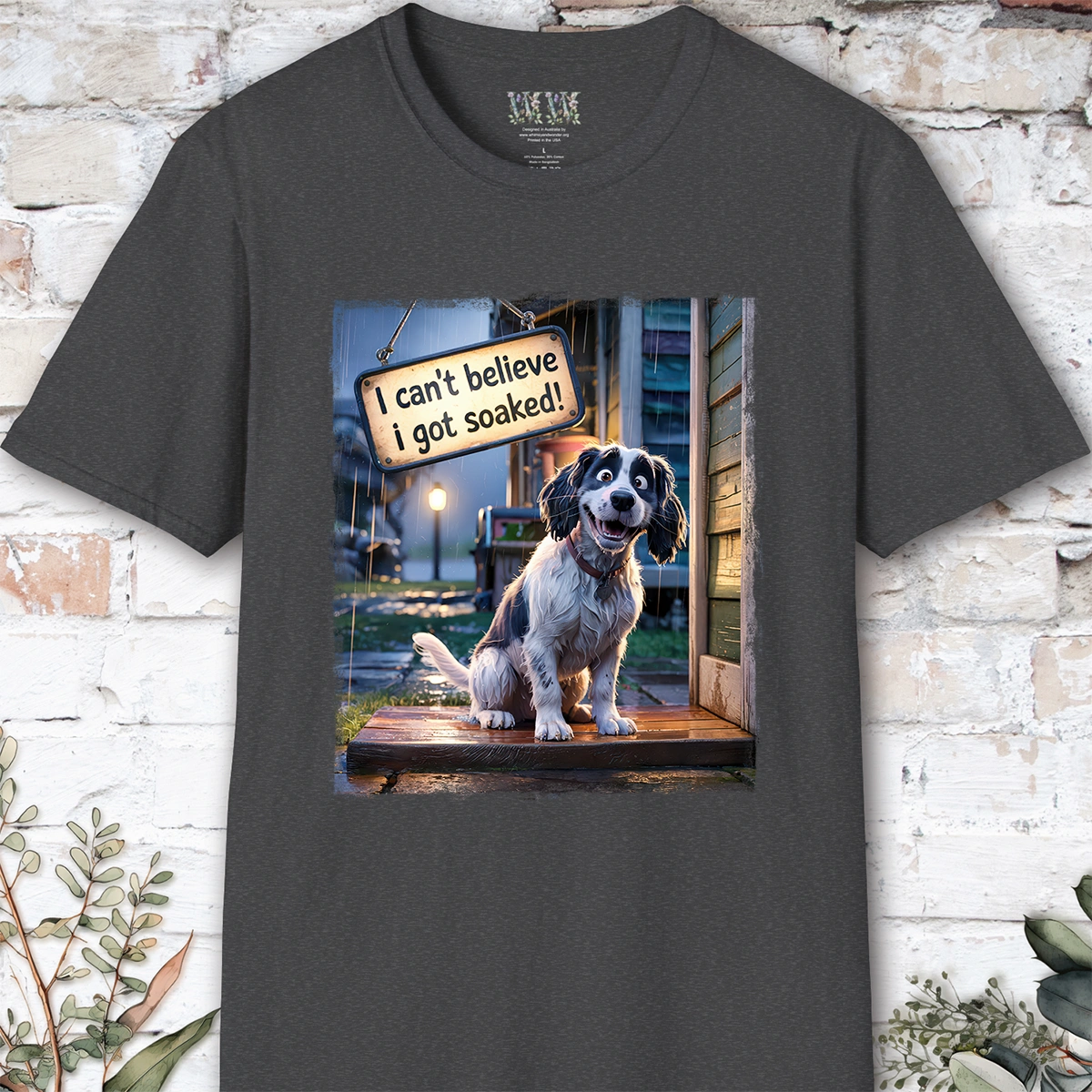 I Can't Believer I Got Soaked, Spaniel, unisex T shirt