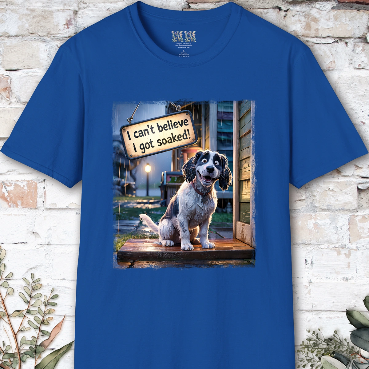I Can't Believer I Got Soaked, Spaniel, unisex T shirt