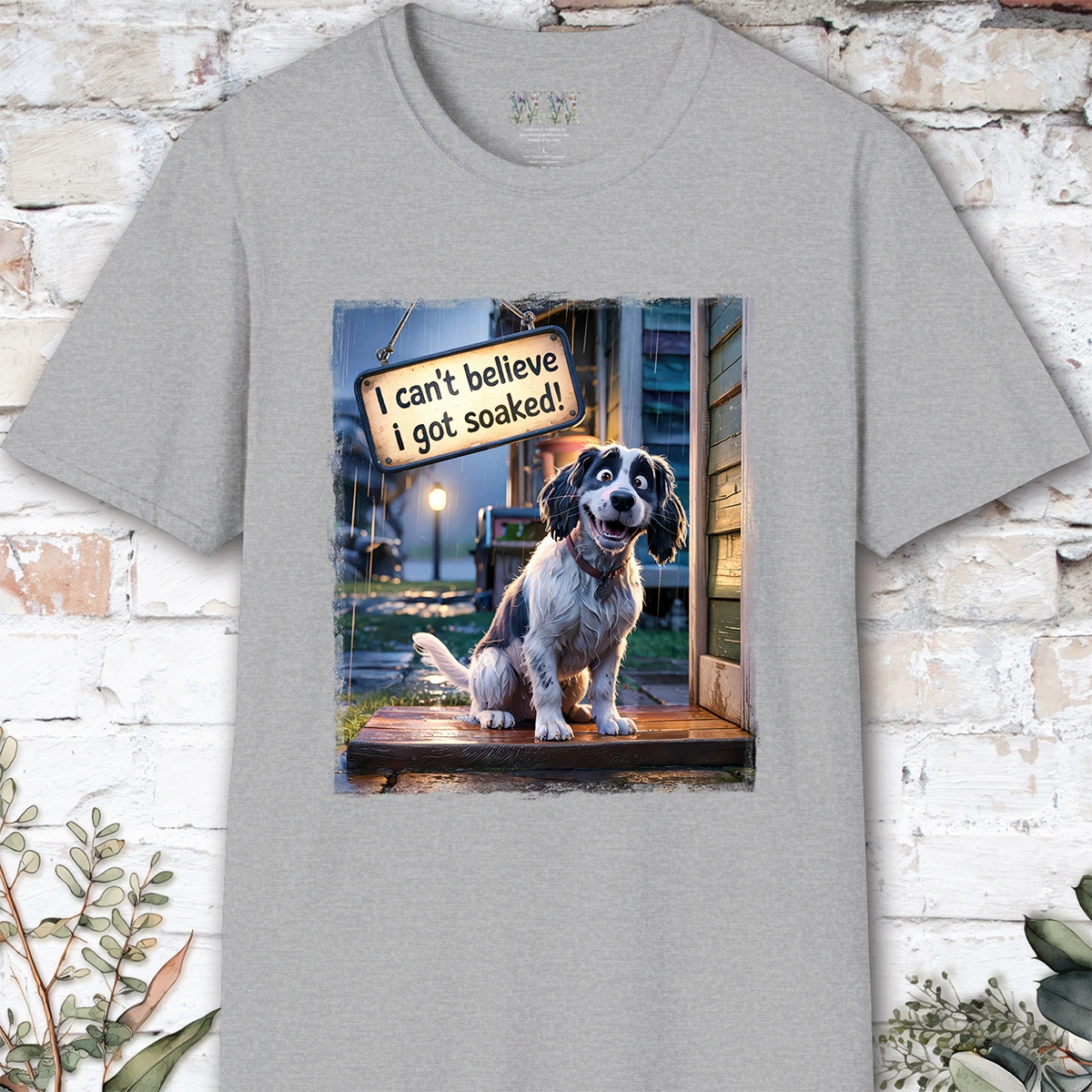 I Can't Believer I Got Soaked, Spaniel, unisex T shirt