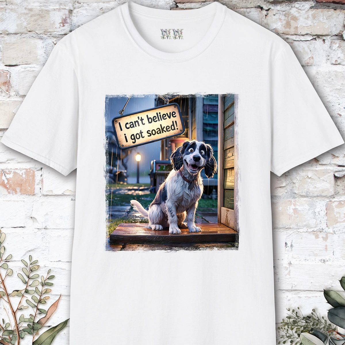 I Can't Believer I Got Soaked, Spaniel, unisex T shirt