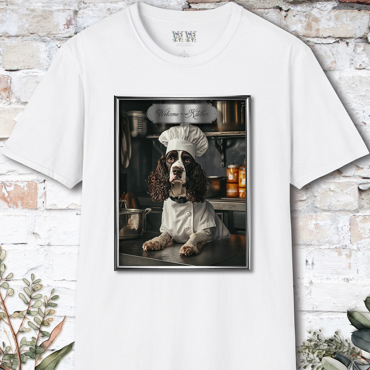 Springer Spaniel Chef Unisex T shirt