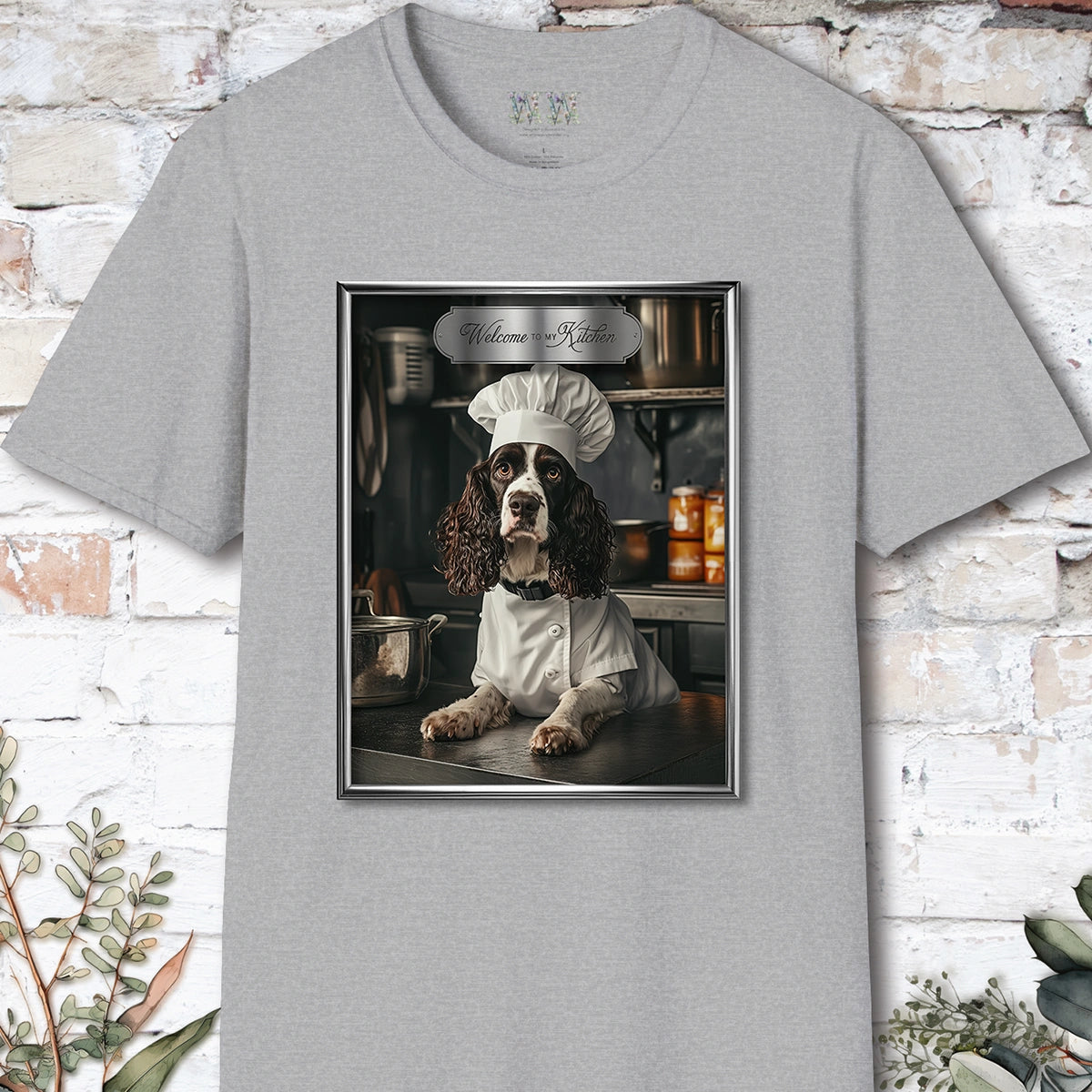 Springer Spaniel Chef Unisex T shirt