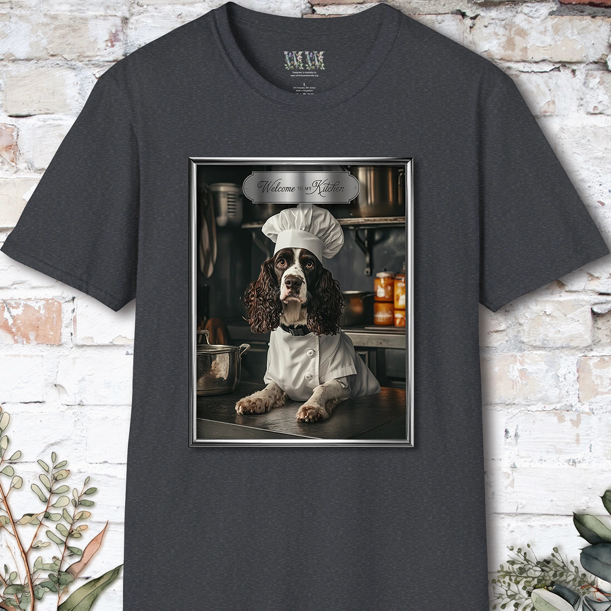 Springer Spaniel Chef Unisex T shirt