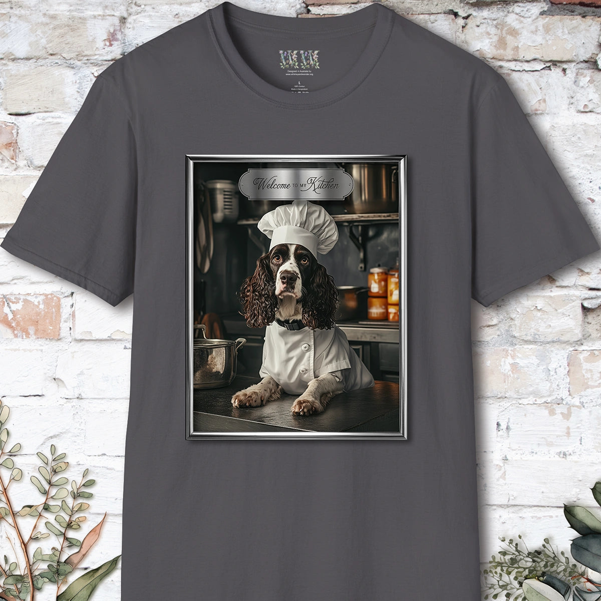 Springer Spaniel Chef Unisex T shirt