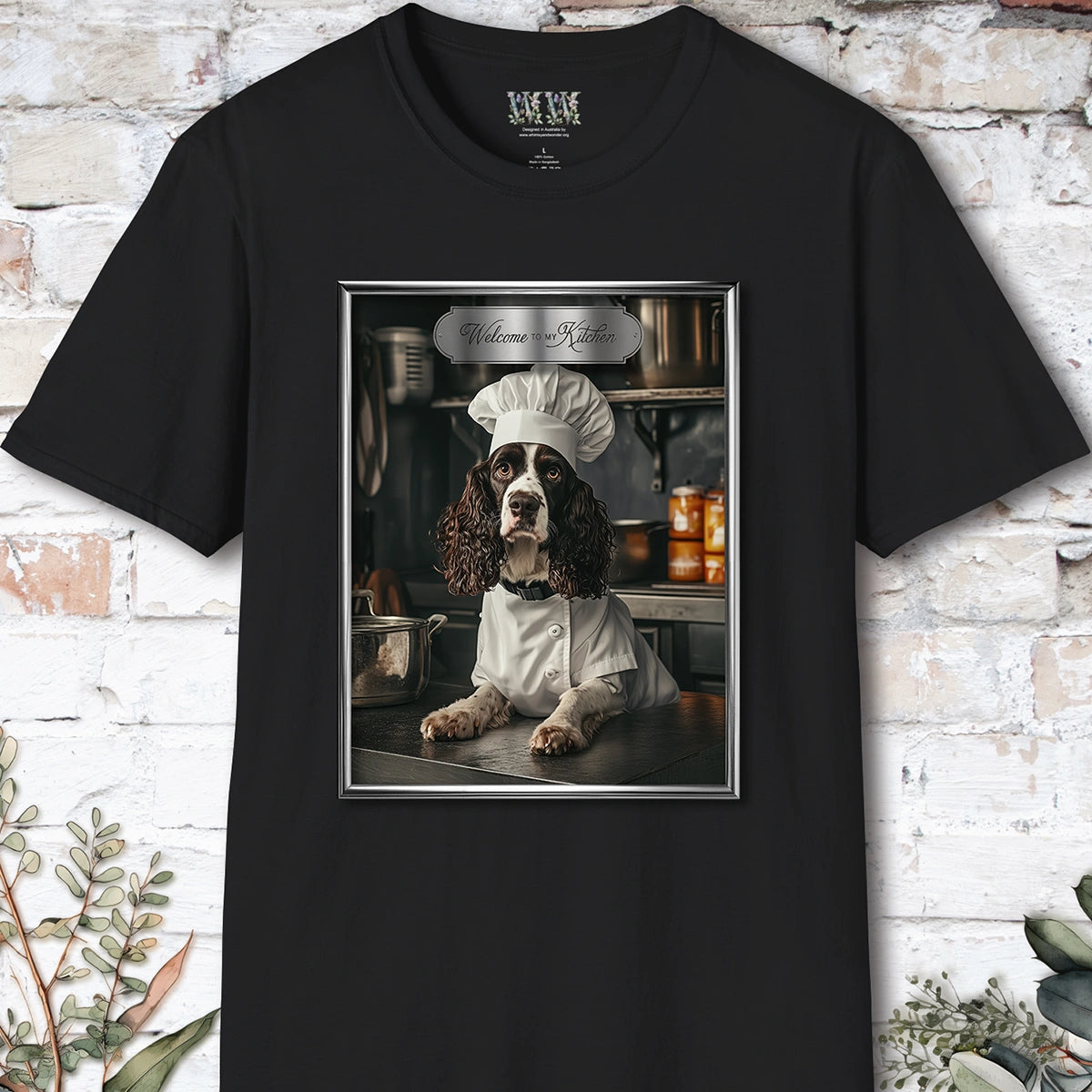Springer Spaniel Chef Unisex T shirt