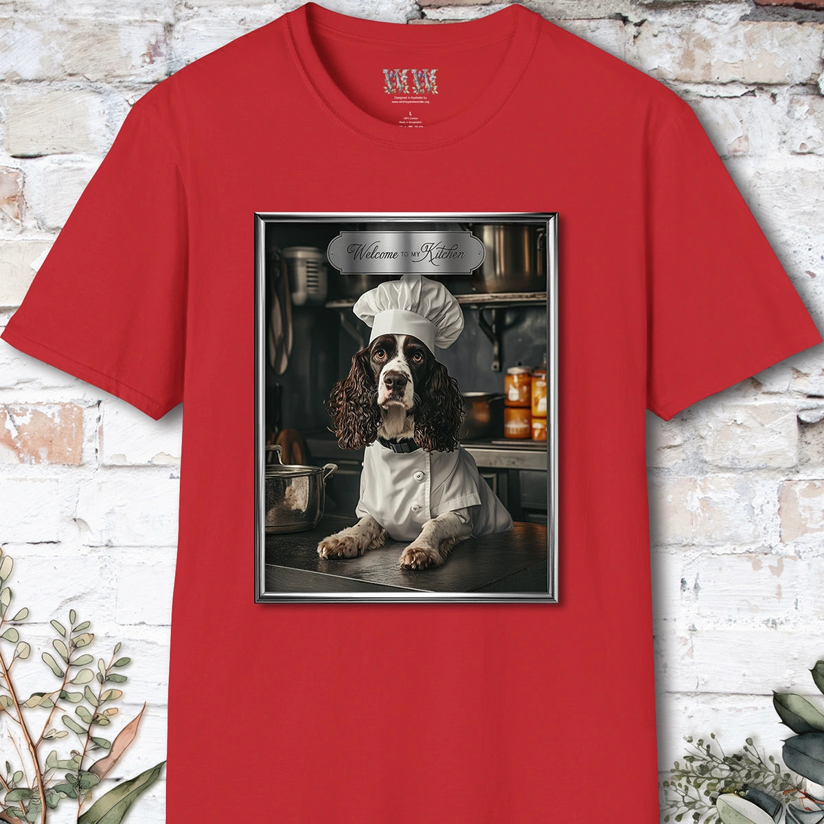 Springer Spaniel Chef Unisex T shirt