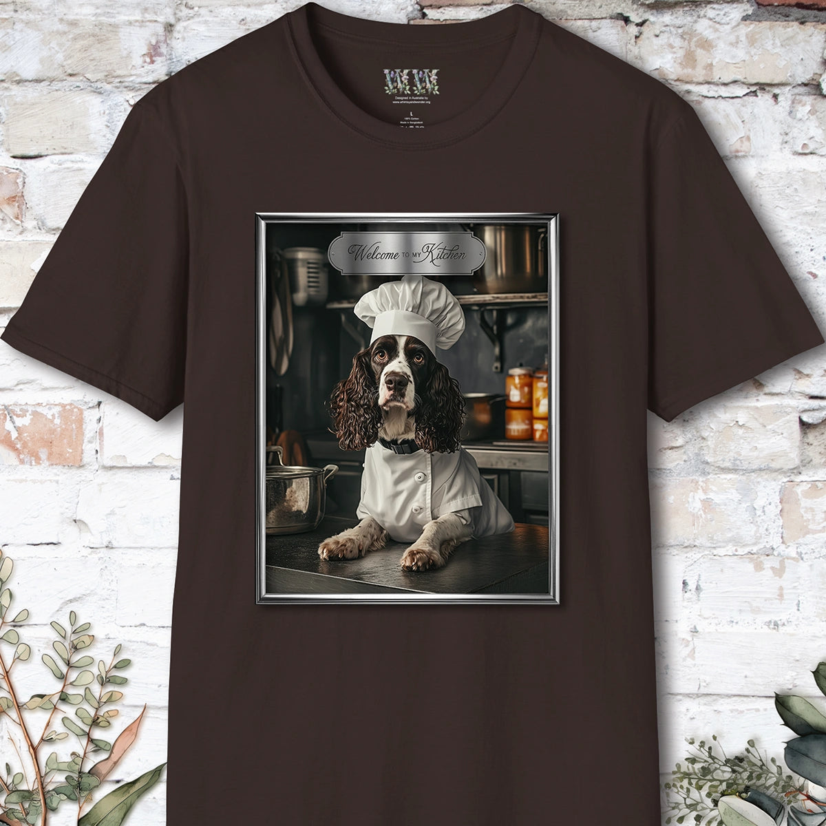 Springer Spaniel Chef Unisex T shirt