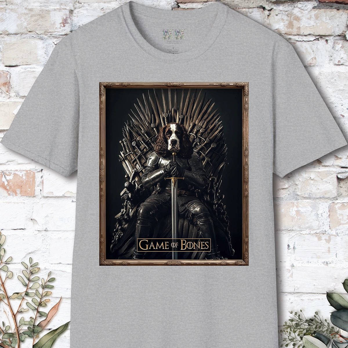 English Springer Spaniel, Game of Bones, Unisex T shirt